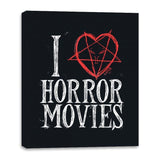 I Love Horror Movies - Canvas Wraps Canvas Wraps RIPT Apparel 16x20 / Black