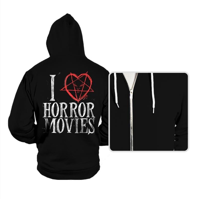 I Love Horror Movies - Hoodies Hoodies RIPT Apparel Small / Black