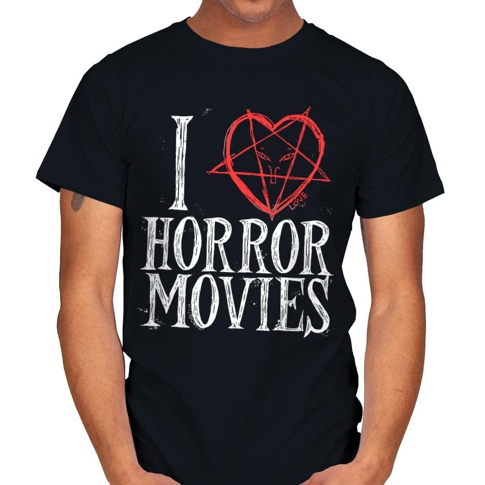 I Love Horror Movies - Mens T-Shirts RIPT Apparel Small / Black