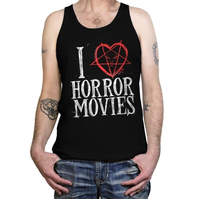 I Love Horror Movies - Tanktop Tanktop RIPT Apparel X-Small / Black