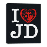 I Love JD - Canvas Wraps Canvas Wraps RIPT Apparel 16x20 / Black