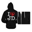 I Love JD - Hoodies Hoodies RIPT Apparel Small / Black
