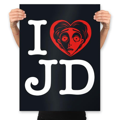 I Love JD - Prints Posters RIPT Apparel 18x24 / Black