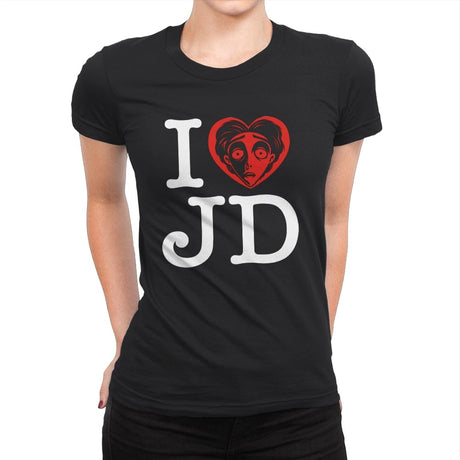 I Love JD - Womens Premium T-Shirts RIPT Apparel Small / Black