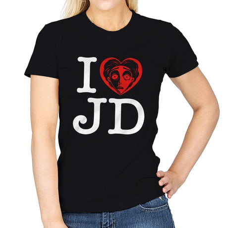 I Love JD - Womens T-Shirts RIPT Apparel Small / Black