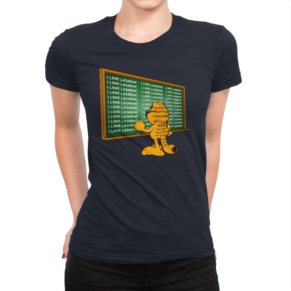 I Love Lasagna! - Womens Premium T-Shirts RIPT Apparel Small / Midnight Navy