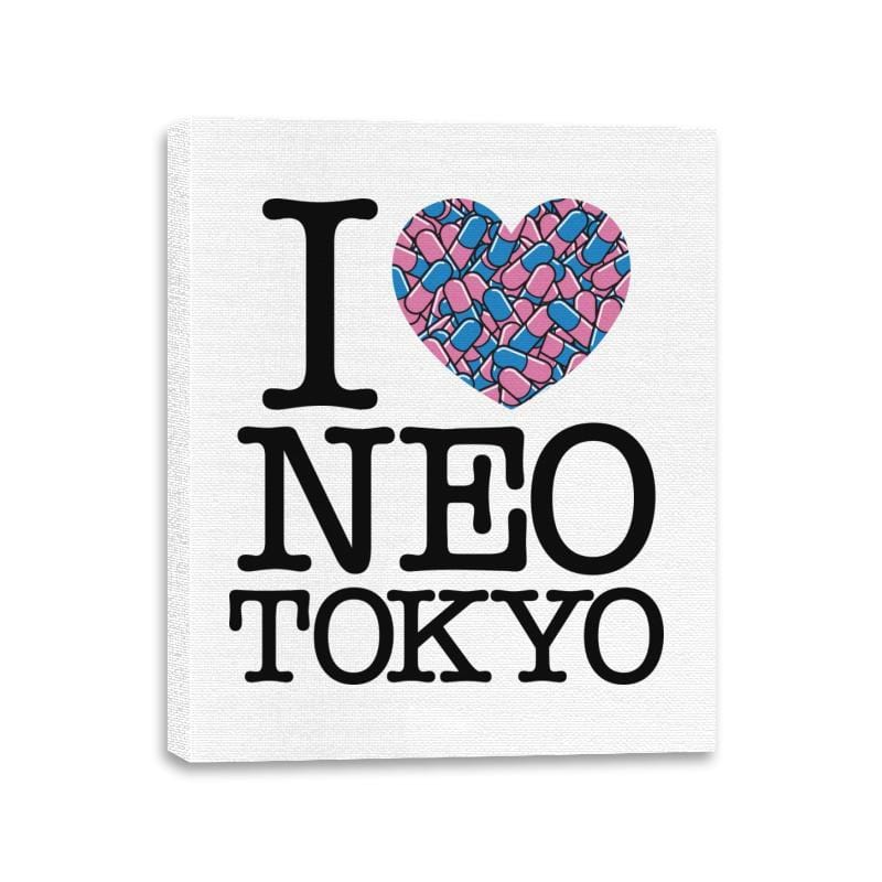 I Love Neo Tokyo - Canvas Wraps Canvas Wraps RIPT Apparel 11x14 / White