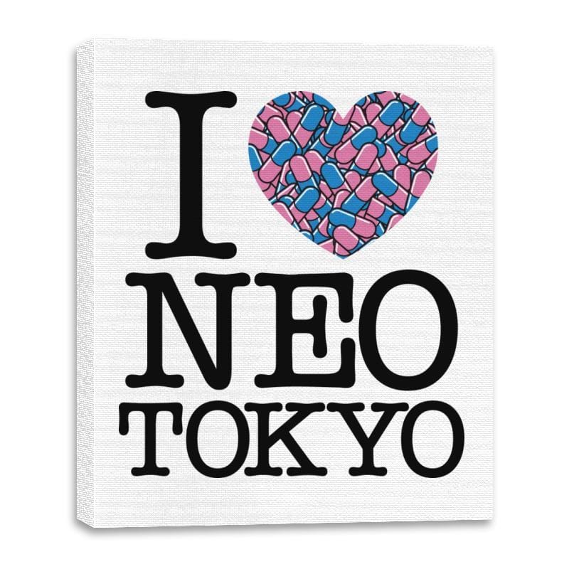 I Love Neo Tokyo - Canvas Wraps Canvas Wraps RIPT Apparel 16x20 / White