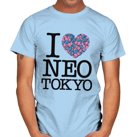 I Love Neo Tokyo - Mens T-Shirts RIPT Apparel Small / Light Blue
