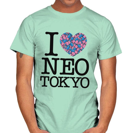 I Love Neo Tokyo - Mens T-Shirts RIPT Apparel Small / Mint Green