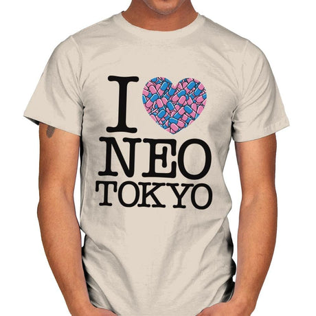 I Love Neo Tokyo - Mens T-Shirts RIPT Apparel Small / Natural