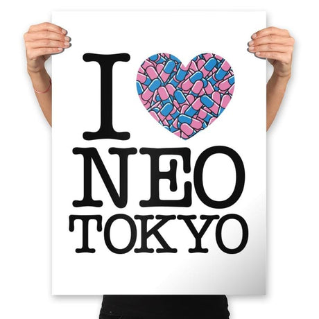 I Love Neo Tokyo - Prints Posters RIPT Apparel 18x24 / White