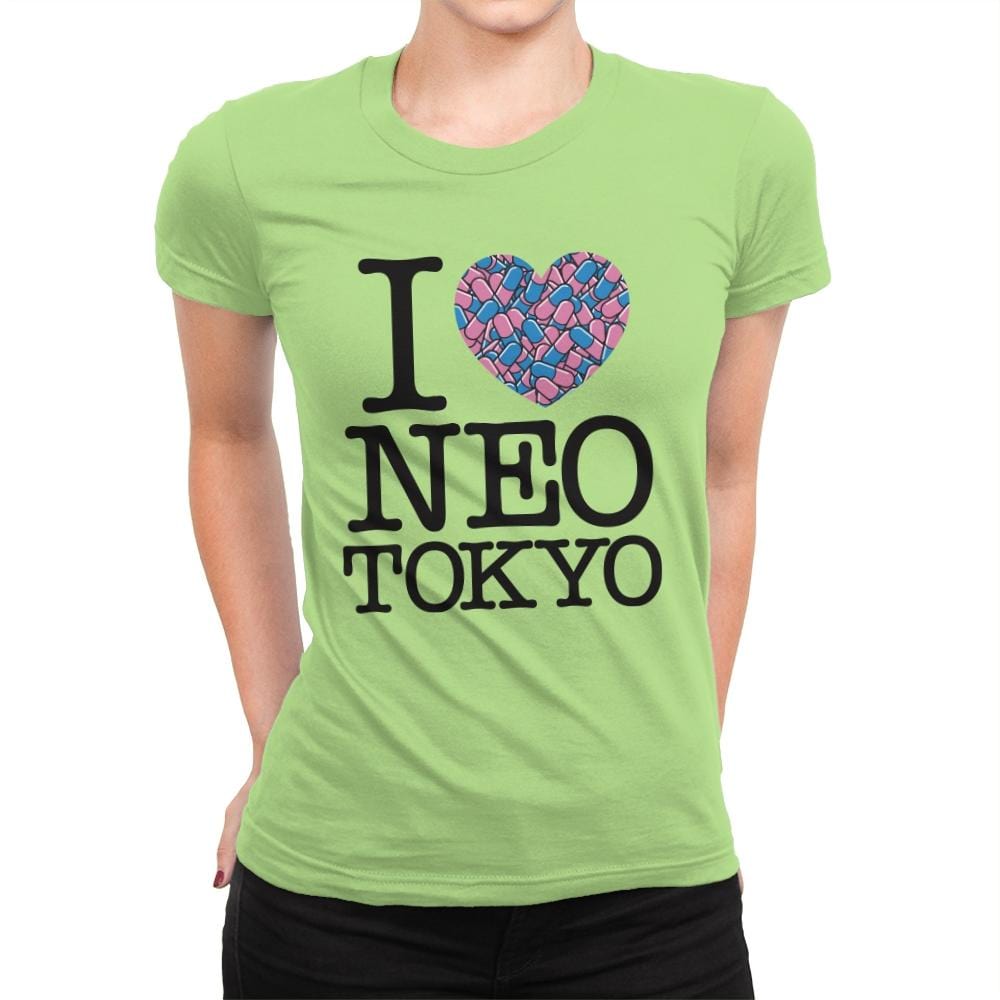 I Love Neo Tokyo - Womens Premium T-Shirts RIPT Apparel Small / Mint