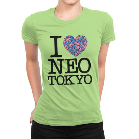 I Love Neo Tokyo - Womens Premium T-Shirts RIPT Apparel Small / Mint
