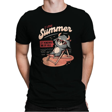 I Love Summer Hell - Mens Premium T-Shirts RIPT Apparel Small / Black