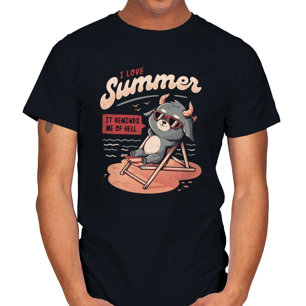 I Love Summer Hell - Mens T-Shirts RIPT Apparel Small / Black
