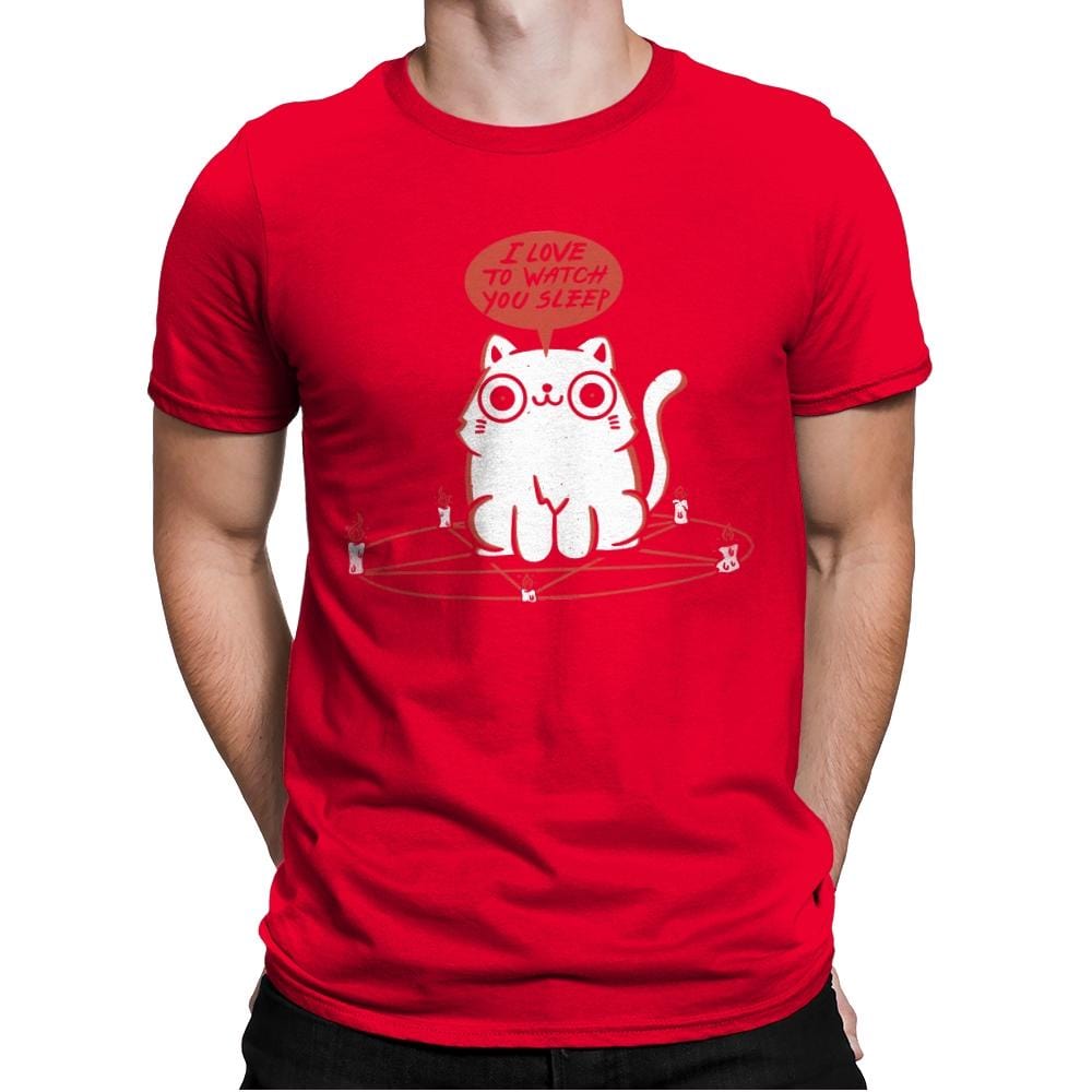 I Love To Watch You Sleep - Mens Premium T-Shirts RIPT Apparel Small / Red
