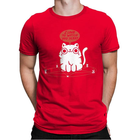 I Love To Watch You Sleep - Mens Premium T-Shirts RIPT Apparel Small / Red