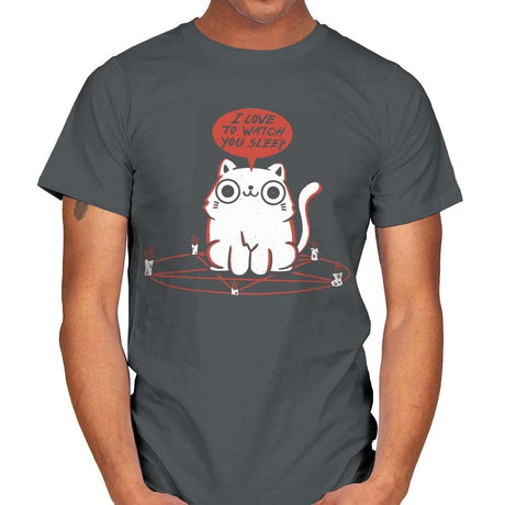 I Love To Watch You Sleep - Mens T-Shirts RIPT Apparel Small / Charcoal