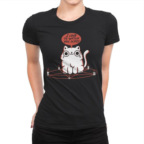 I Love To Watch You Sleep - Womens Premium T-Shirts RIPT Apparel Small / Black