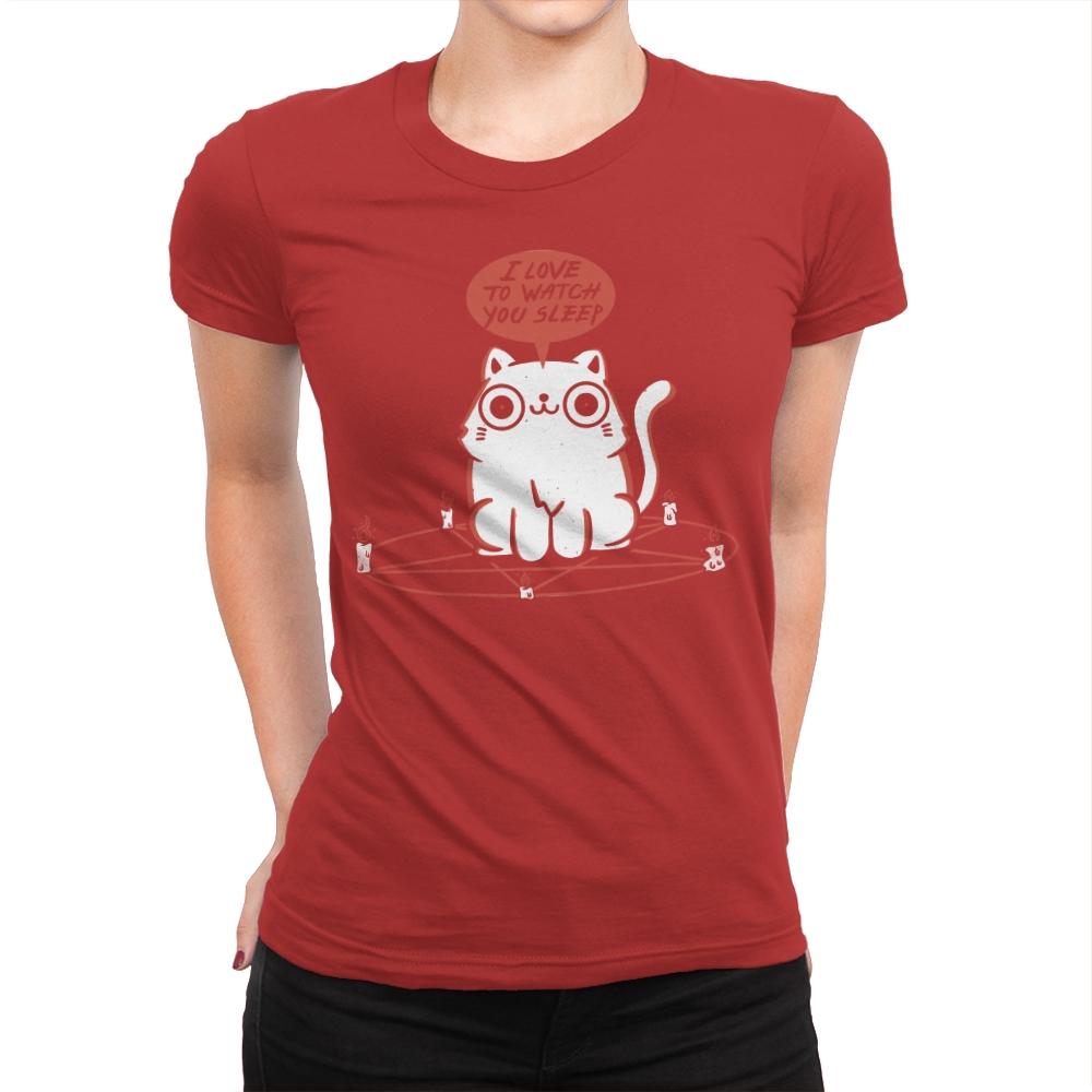 I Love To Watch You Sleep - Womens Premium T-Shirts RIPT Apparel Small / Red