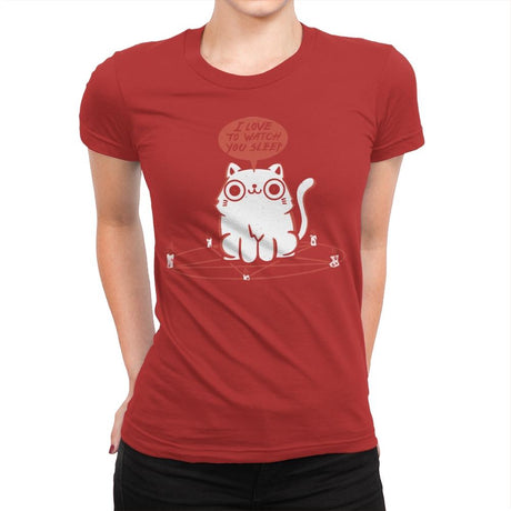 I Love To Watch You Sleep - Womens Premium T-Shirts RIPT Apparel Small / Red
