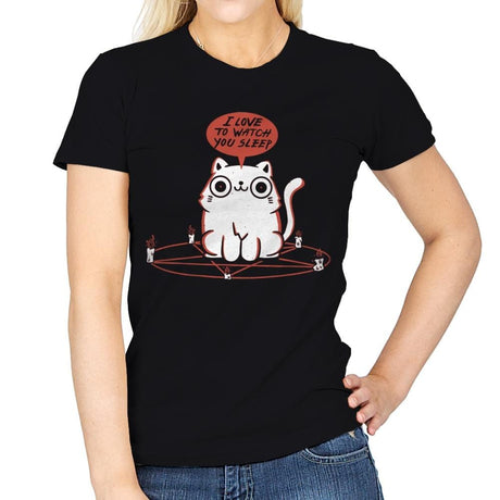 I Love To Watch You Sleep - Womens T-Shirts RIPT Apparel Small / Black