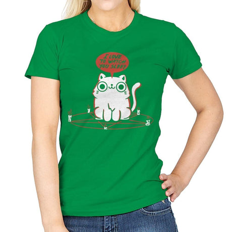 I Love To Watch You Sleep - Womens T-Shirts RIPT Apparel Small / Irish Green