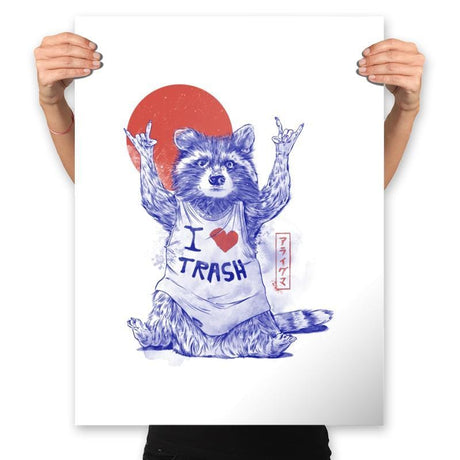 I Love Trash - Prints Posters RIPT Apparel 18x24 / White