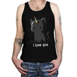 I Love You Cat - Tanktop Tanktop RIPT Apparel X-Small / Black