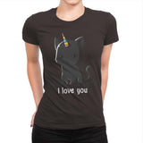 I Love You Cat - Womens Premium T-Shirts RIPT Apparel Small / Dark Chocolate