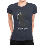 I Love You Cat - Womens Premium T-Shirts RIPT Apparel Small / Indigo