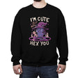 I’m Cute But Also Hex You - Crew Neck Sweatshirt Crew Neck Sweatshirt RIPT Apparel Small / Black