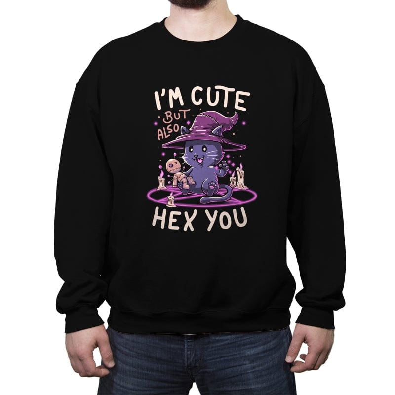 I’m Cute But Also Hex You - Crew Neck Sweatshirt Crew Neck Sweatshirt RIPT Apparel Small / Black
