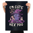 I’m Cute But Also Hex You - Prints Posters RIPT Apparel 18x24 / Black