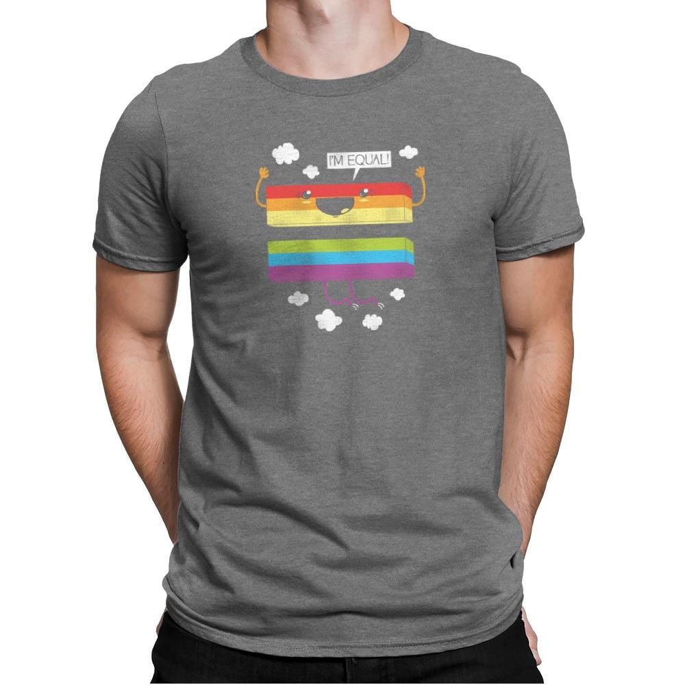 I'm Equal - Pride - Mens Premium T-Shirts RIPT Apparel Small / Heather Grey
