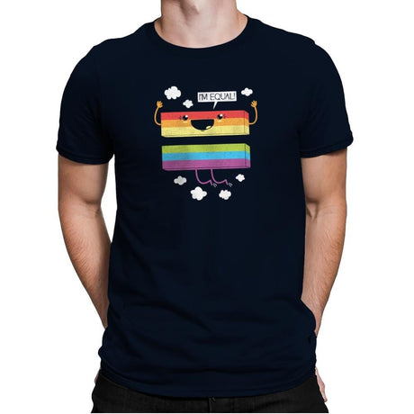 I'm Equal - Pride - Mens Premium T-Shirts RIPT Apparel Small / Midnight Navy