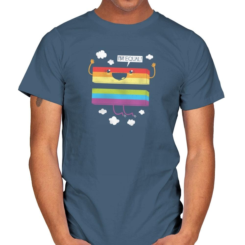I'm Equal - Pride - Mens T-Shirts RIPT Apparel Small / Indigo Blue