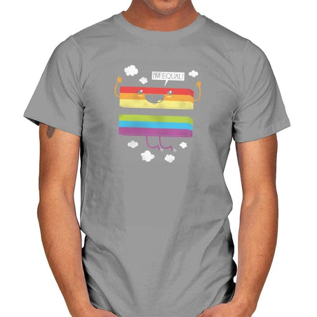 I'm Equal - Pride - Mens T-Shirts RIPT Apparel Small / Sport Grey