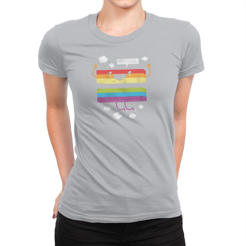 I'm Equal - Pride - Womens Premium T-Shirts RIPT Apparel Small / Heather Grey