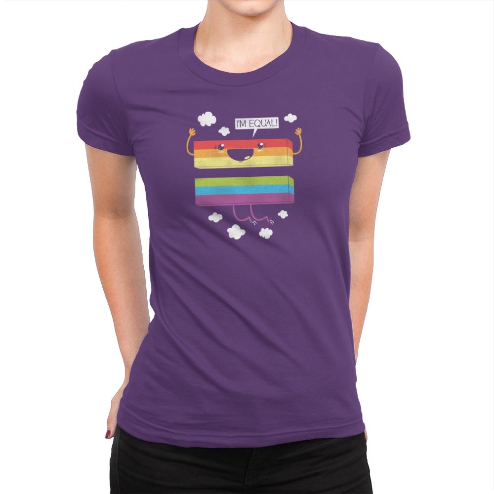I'm Equal - Pride - Womens Premium T-Shirts RIPT Apparel Small / Purple Rush