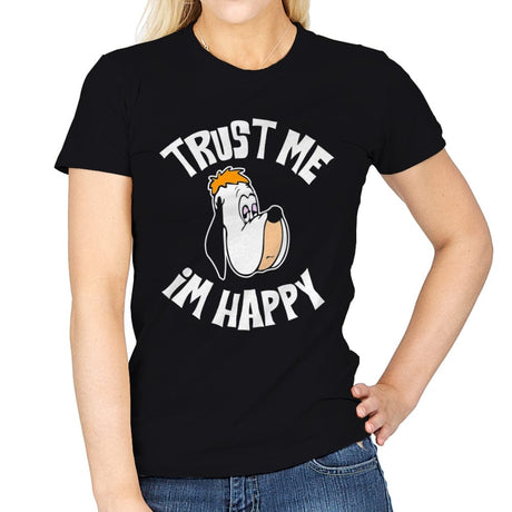 I'm Happy - Womens T-Shirts RIPT Apparel Small / Black