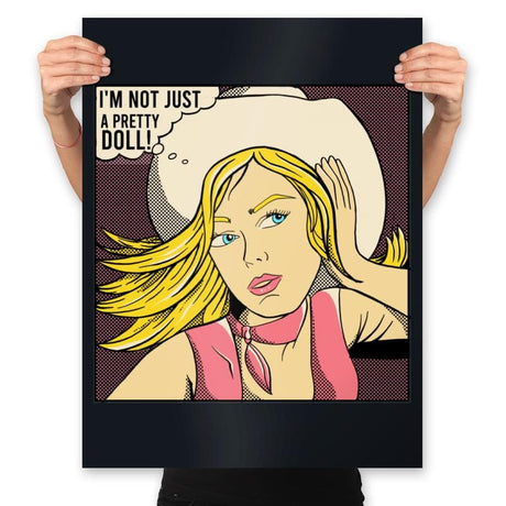 I'm not just a Pretty Doll - Prints Posters RIPT Apparel 18x24 / Black