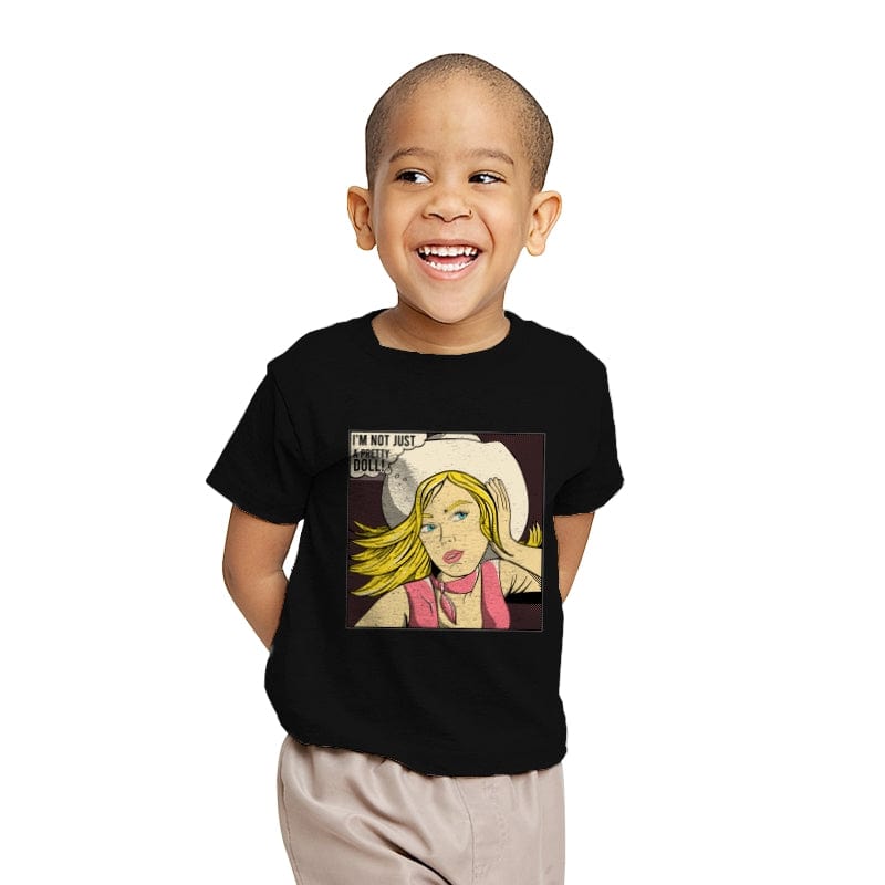 I'm not just a Pretty Doll - Youth T-Shirts RIPT Apparel X-small / Black