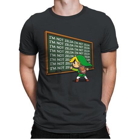 I'm Not Zelda! - Mens Premium T-Shirts RIPT Apparel Small / Heavy Metal