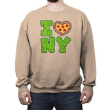 I PIZZA NY - Crew Neck Sweatshirt Crew Neck Sweatshirt RIPT Apparel