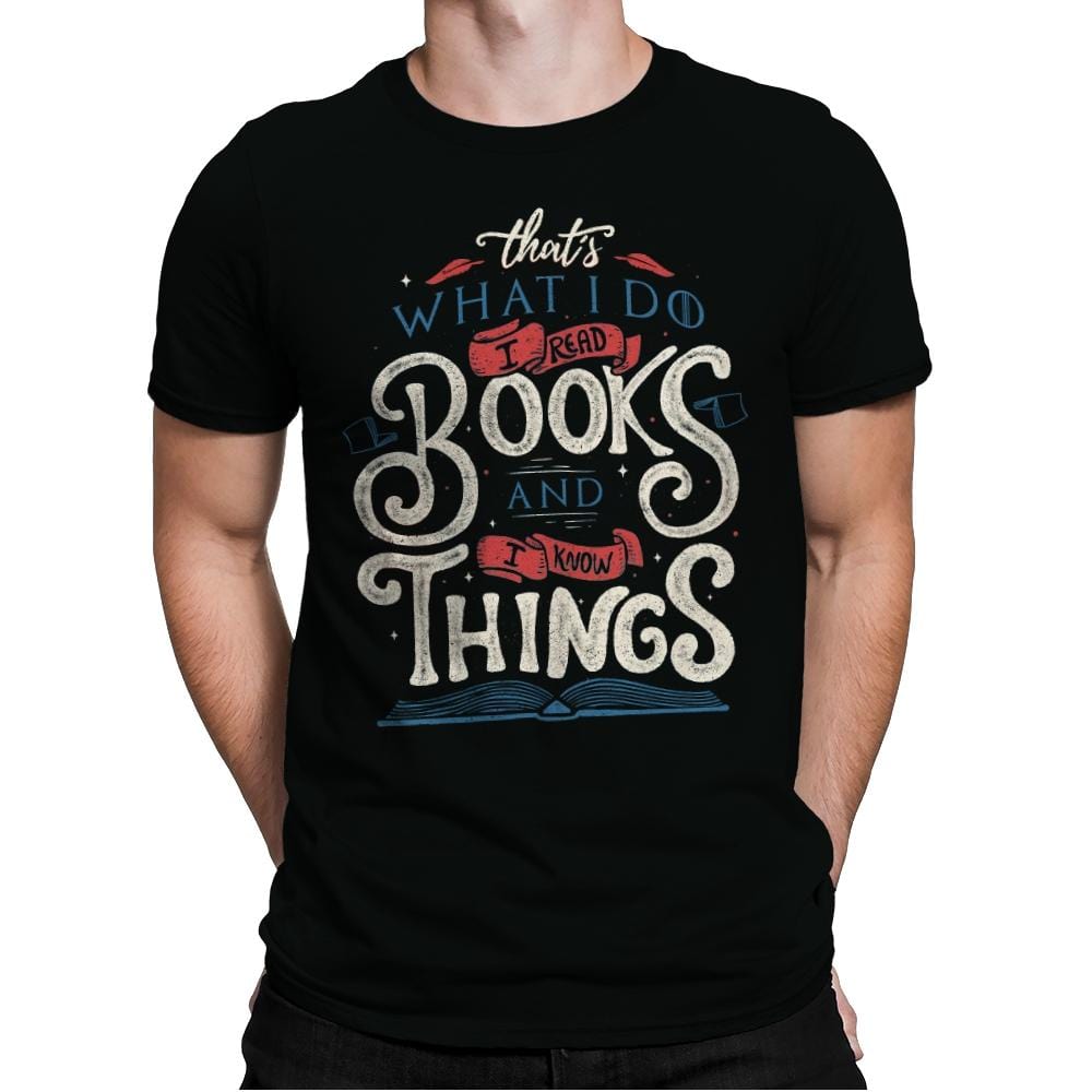 I Read Books - Mens Premium T-Shirts RIPT Apparel Small / Black