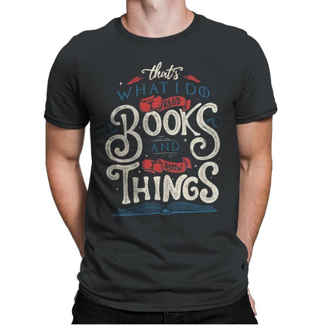 I Read Books - Mens Premium T-Shirts RIPT Apparel Small / Heavy Metal
