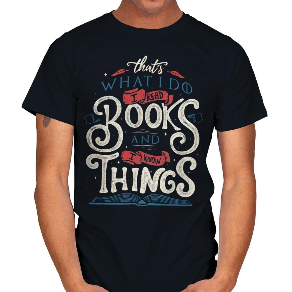 I Read Books - Mens T-Shirts RIPT Apparel Small / Black