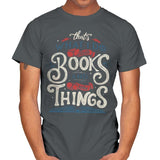 I Read Books - Mens T-Shirts RIPT Apparel Small / Charcoal
